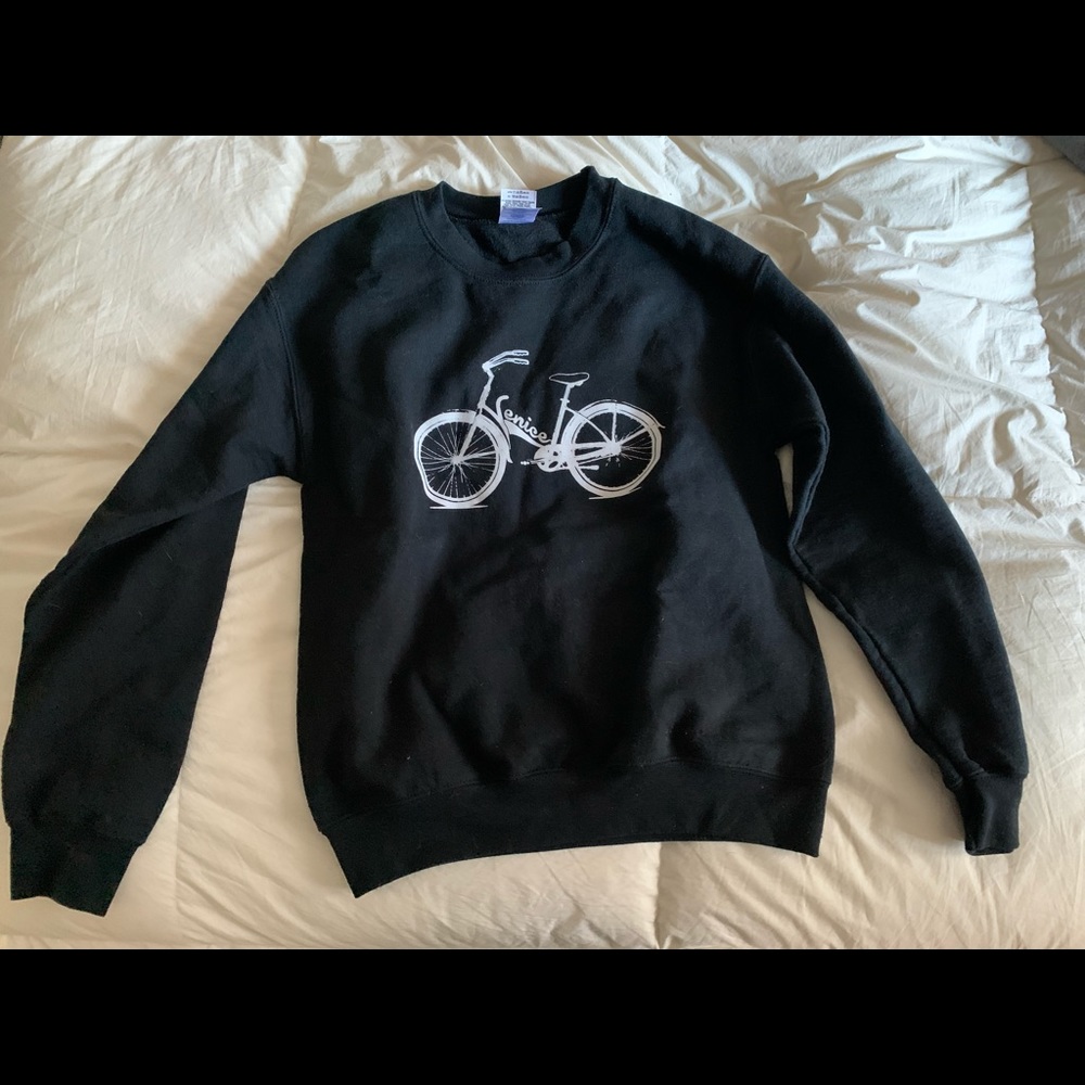 VENICE Bicycle black crewneck sweatshirt